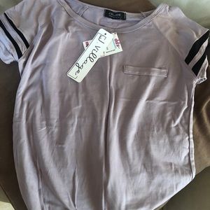 Purple T w/front pocket